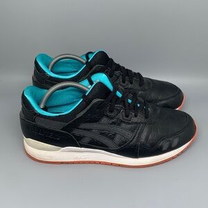 ASICS Gel Lyte III Black Teal Leather Running Shoes H540L Women’s Sz 10
